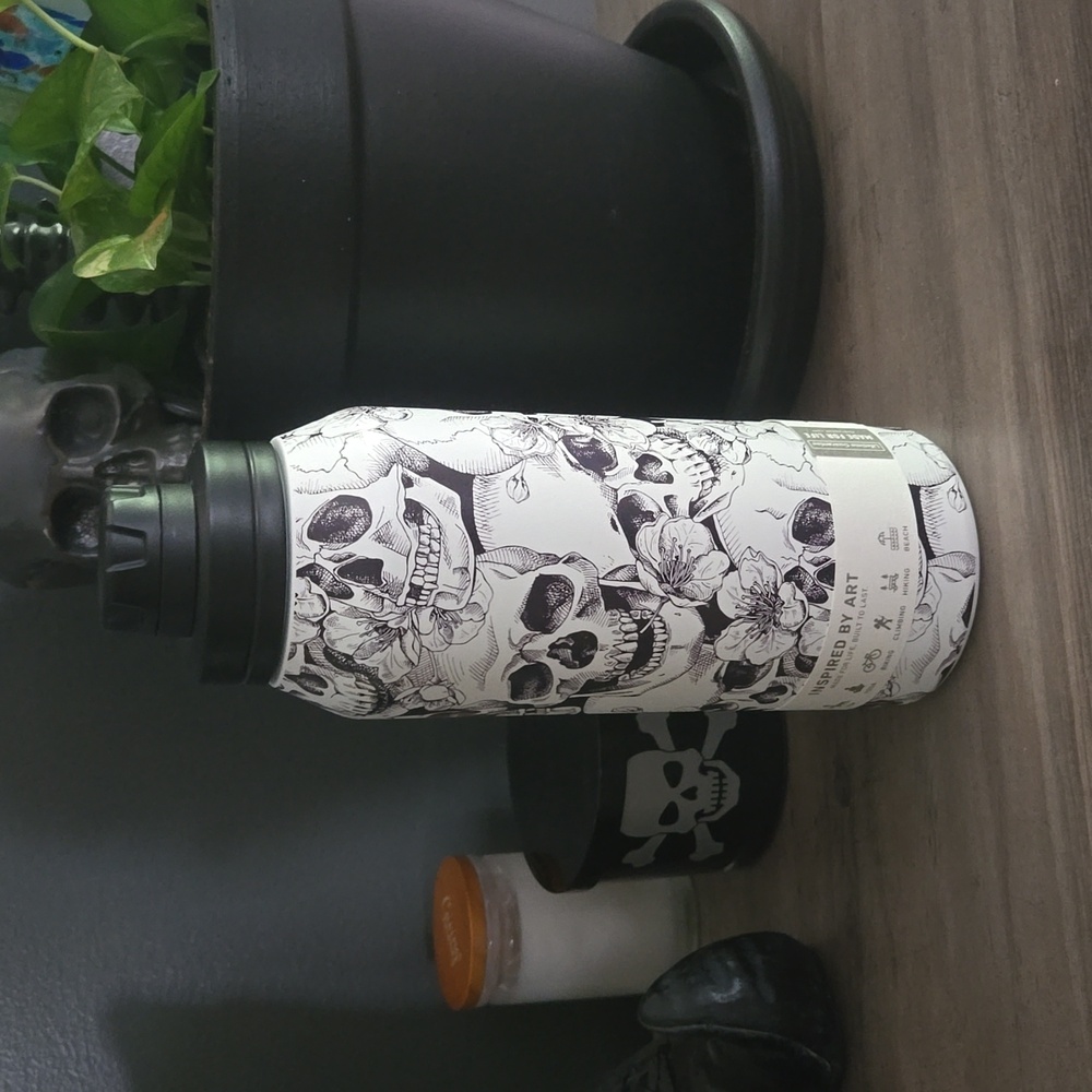 HydraPeak Voyager Skull and Floral 32 oz Stainless Steel Tumbler  NEW - Picture 3 of 9
